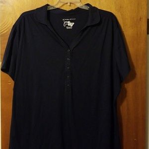 Blue (Plus Size) Polo style shirt